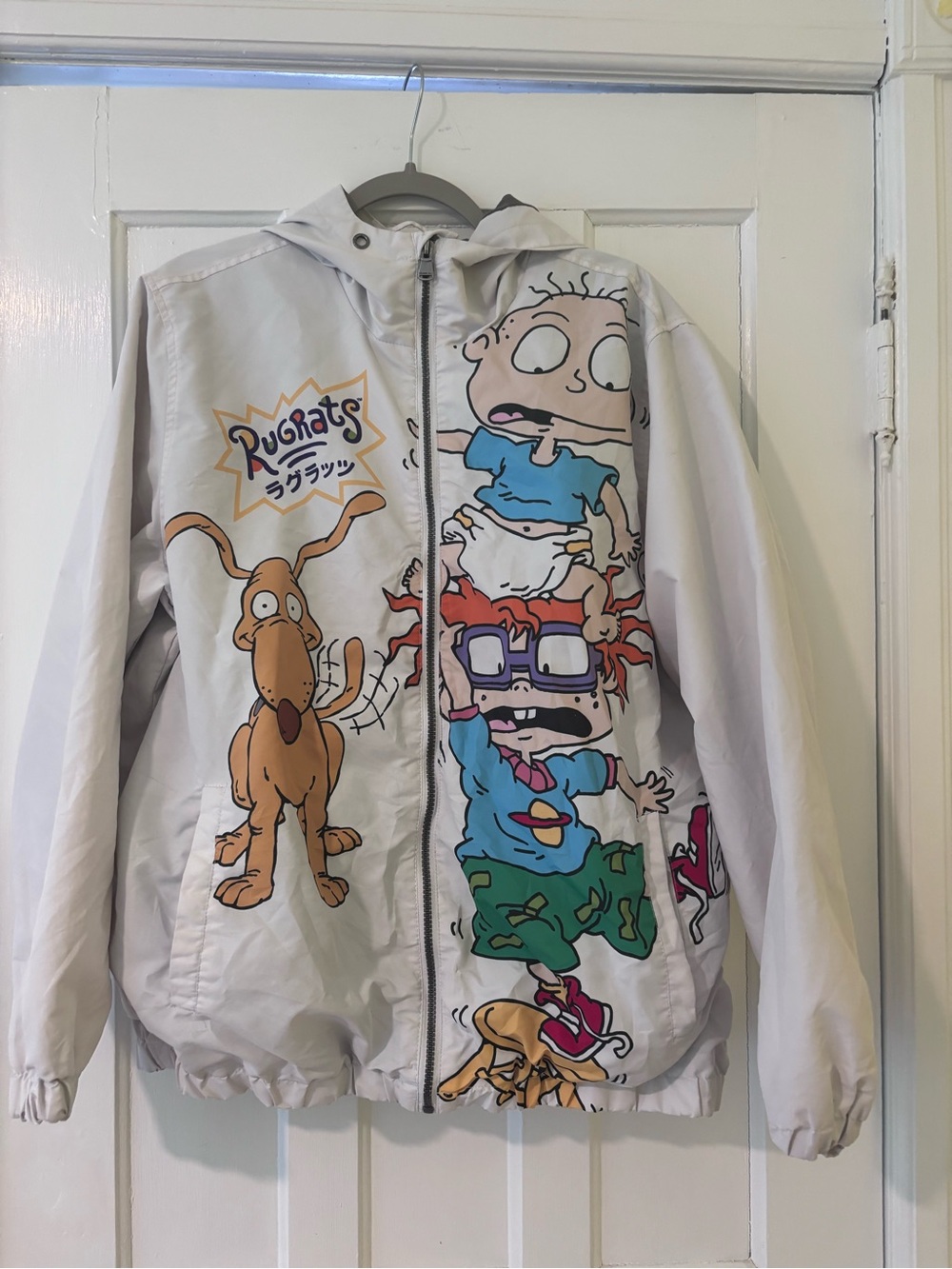 Members Only x Nickelodeon Rugrats Jacket Large Reptar Tommy Chuckie Windbreaker